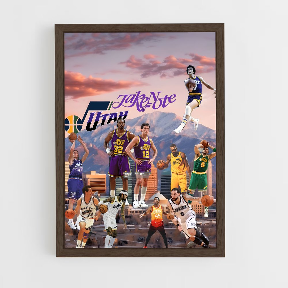 Poster Utah de jazz – affiche Basketball (vue 5)
